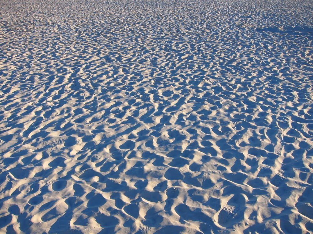 Areia branquinha em Siesta Beach