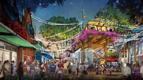 A Disney Springs é inspirada nas casas de verão da Flórida
