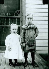 Ruth e Walt Disney quando pequenos